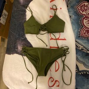 Army green bikini